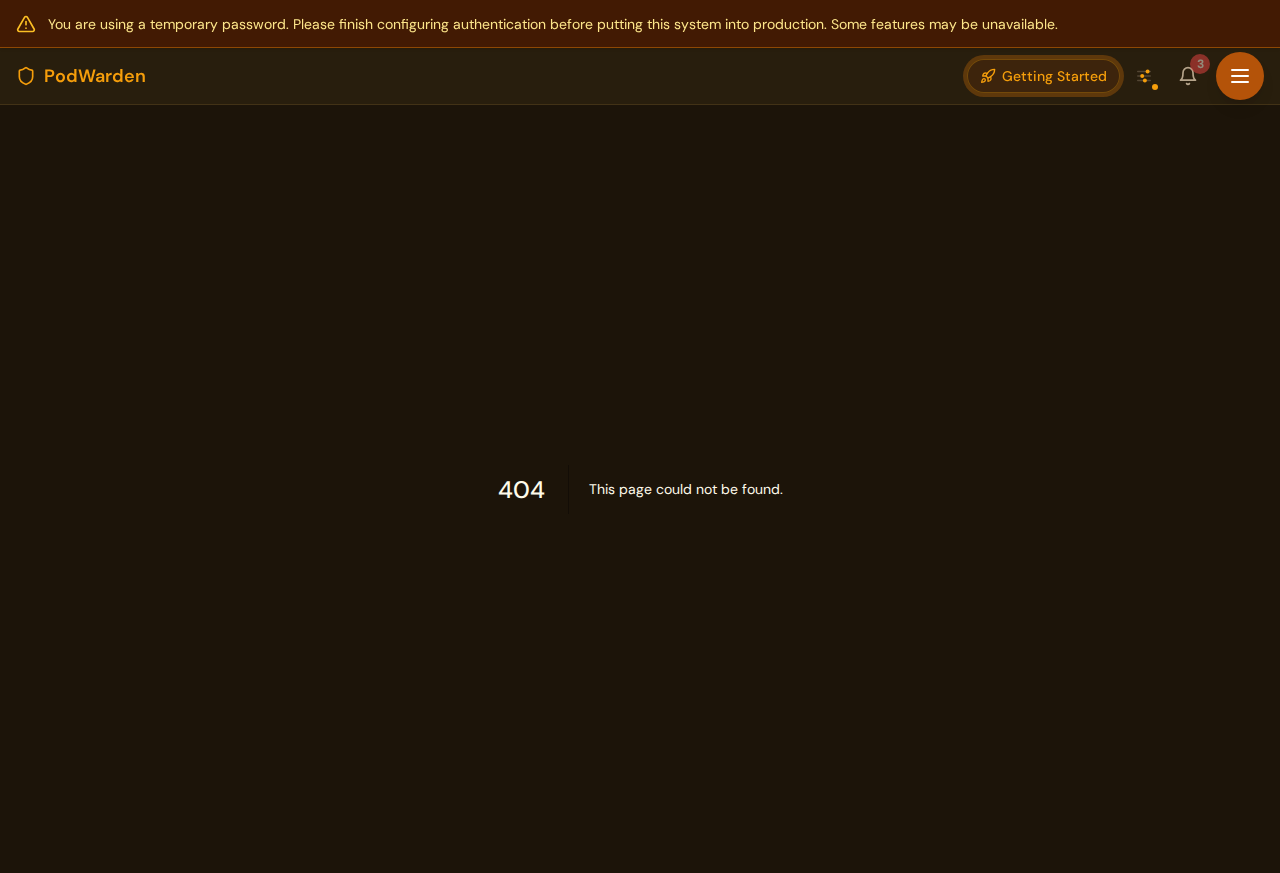 PodWarden apps and stacks page